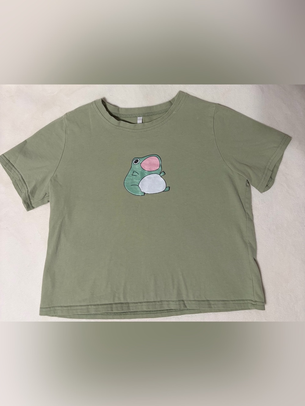 Olive Green Frog Graphic Tee